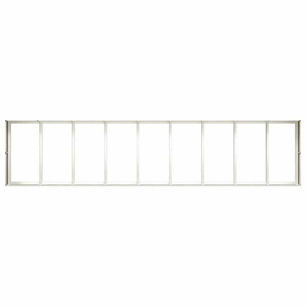 Produktbild för Planteringskärl vit 360x80x40 cm stål