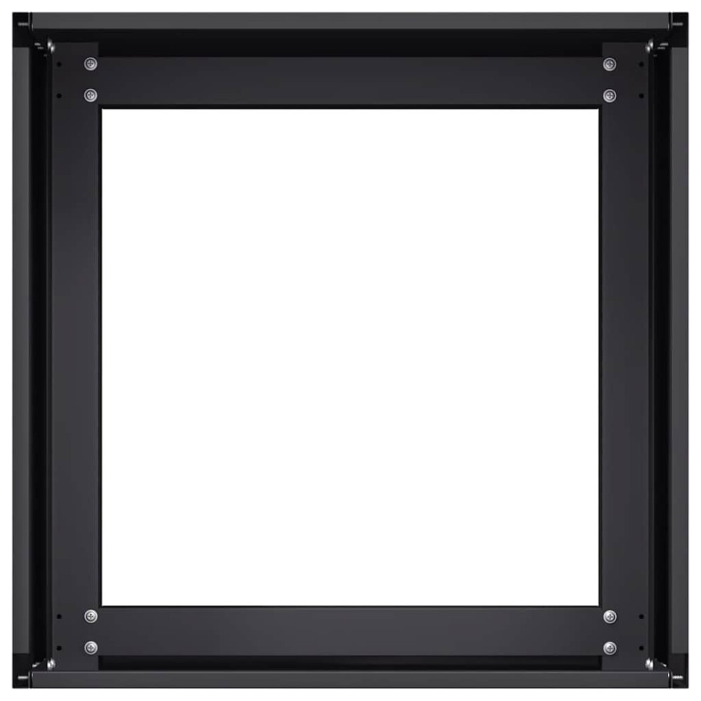 Produktbild för Planteringskärl svart 40x40x30 cm stål