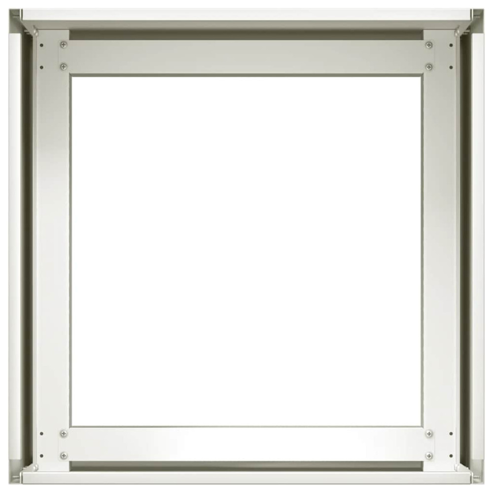 Produktbild för Planteringskärl vit 40x40x30 cm stål