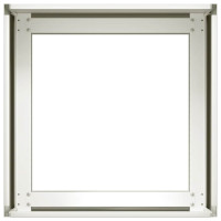 Produktbild för Planteringskärl vit 40x40x30 cm stål