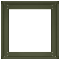 Produktbild för Planteringskärl olivgrön 40x40x30 cm stål