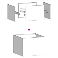 Produktbild för Planteringskärl 40x40x30 cm galvaniserat stål