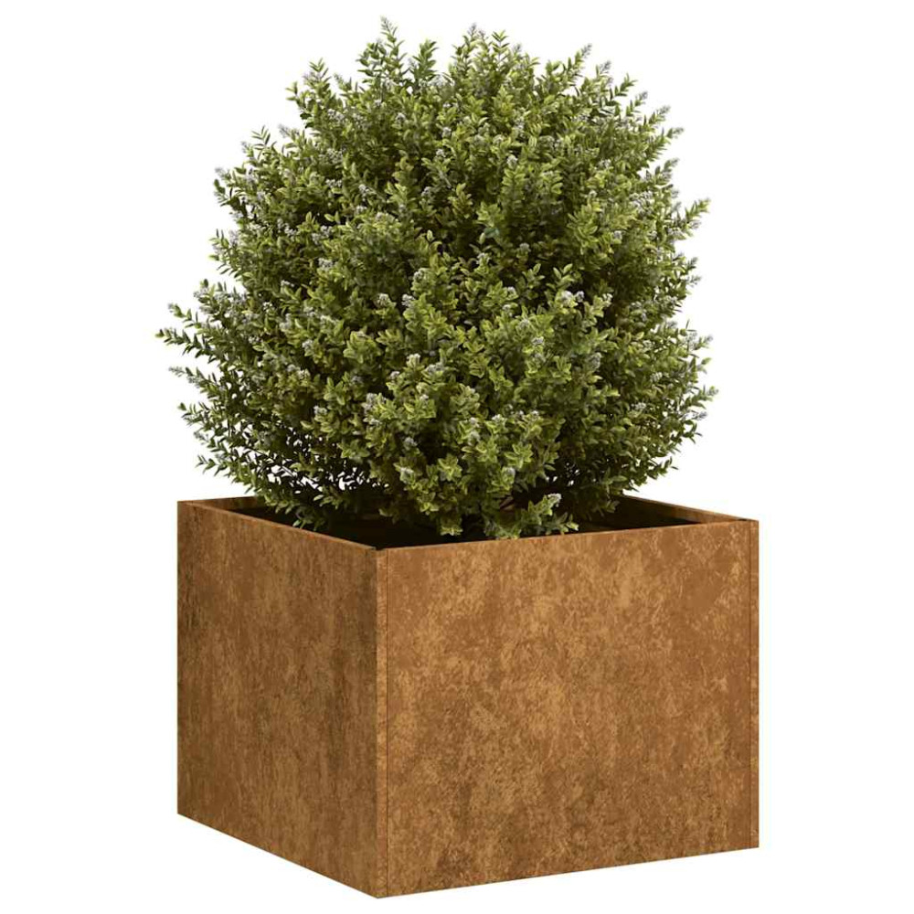 Produktbild för Planteringskärl rostig 40x40x30 cm väderbeständigt stål