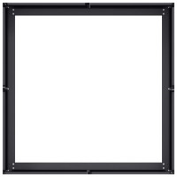Produktbild för Planteringskärl svart 80x80x30 cm stål
