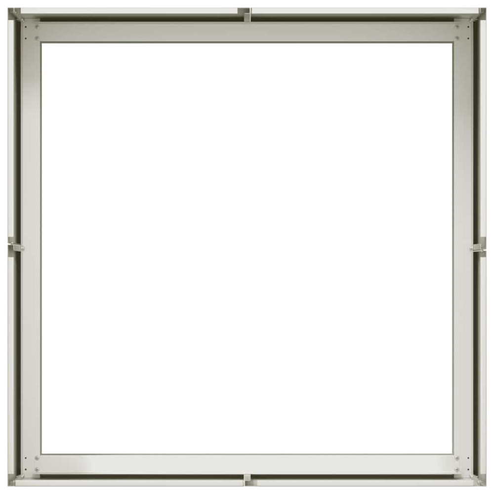 Produktbild för Planteringskärl vit 80x80x30 cm stål