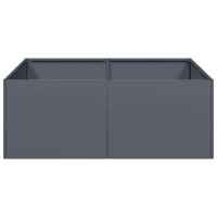 Produktbild för Planteringskärl antracit 80x80x30 cm stål