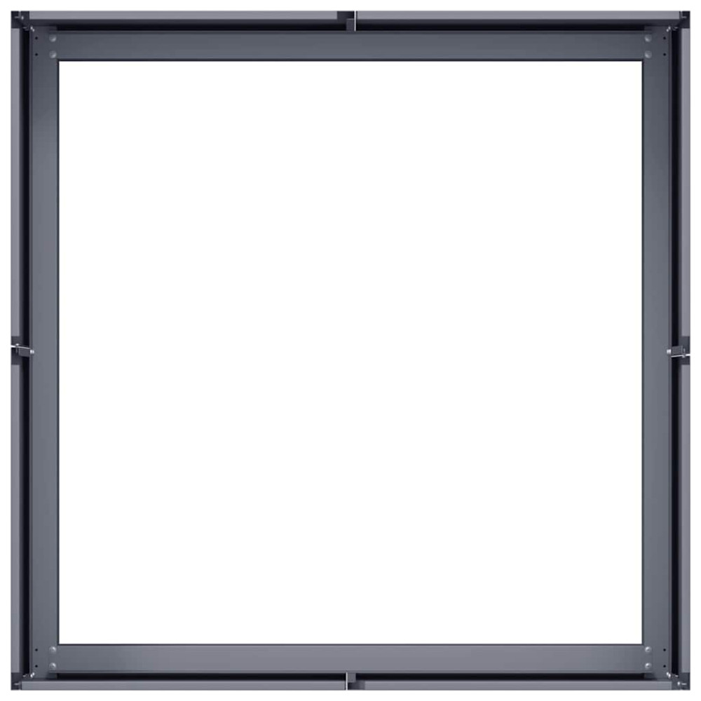 Produktbild för Planteringskärl antracit 80x80x30 cm stål