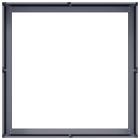 Produktbild för Planteringskärl antracit 80x80x30 cm stål
