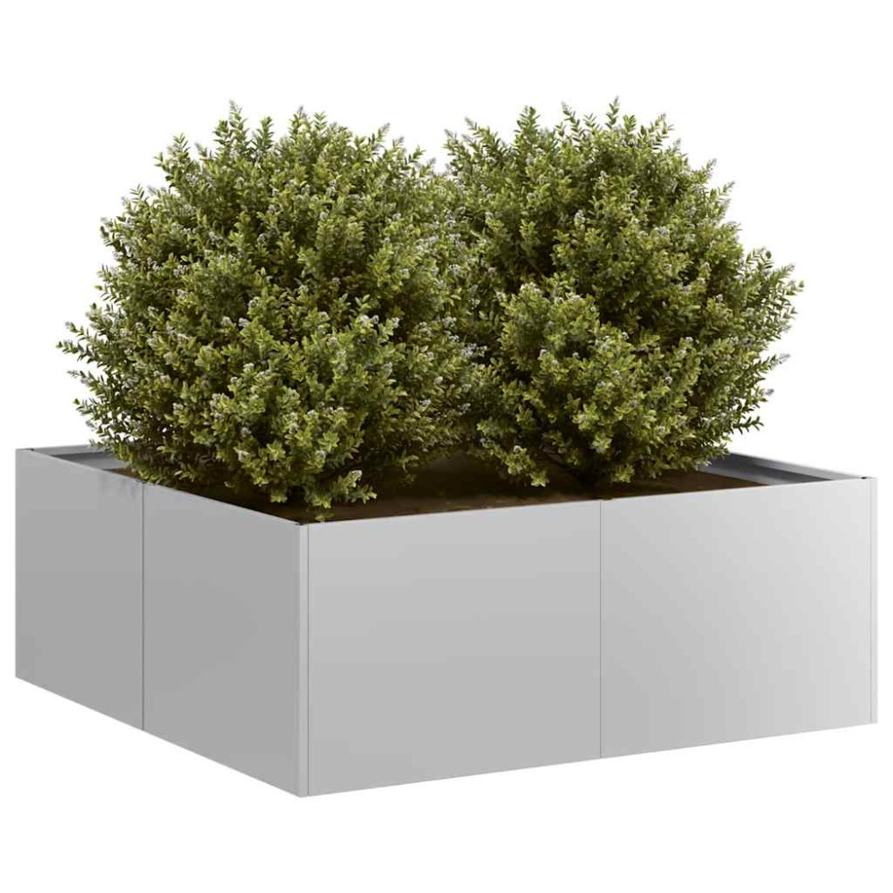 Produktbild för Planteringskärl 80x80x30 cm galvaniserat stål