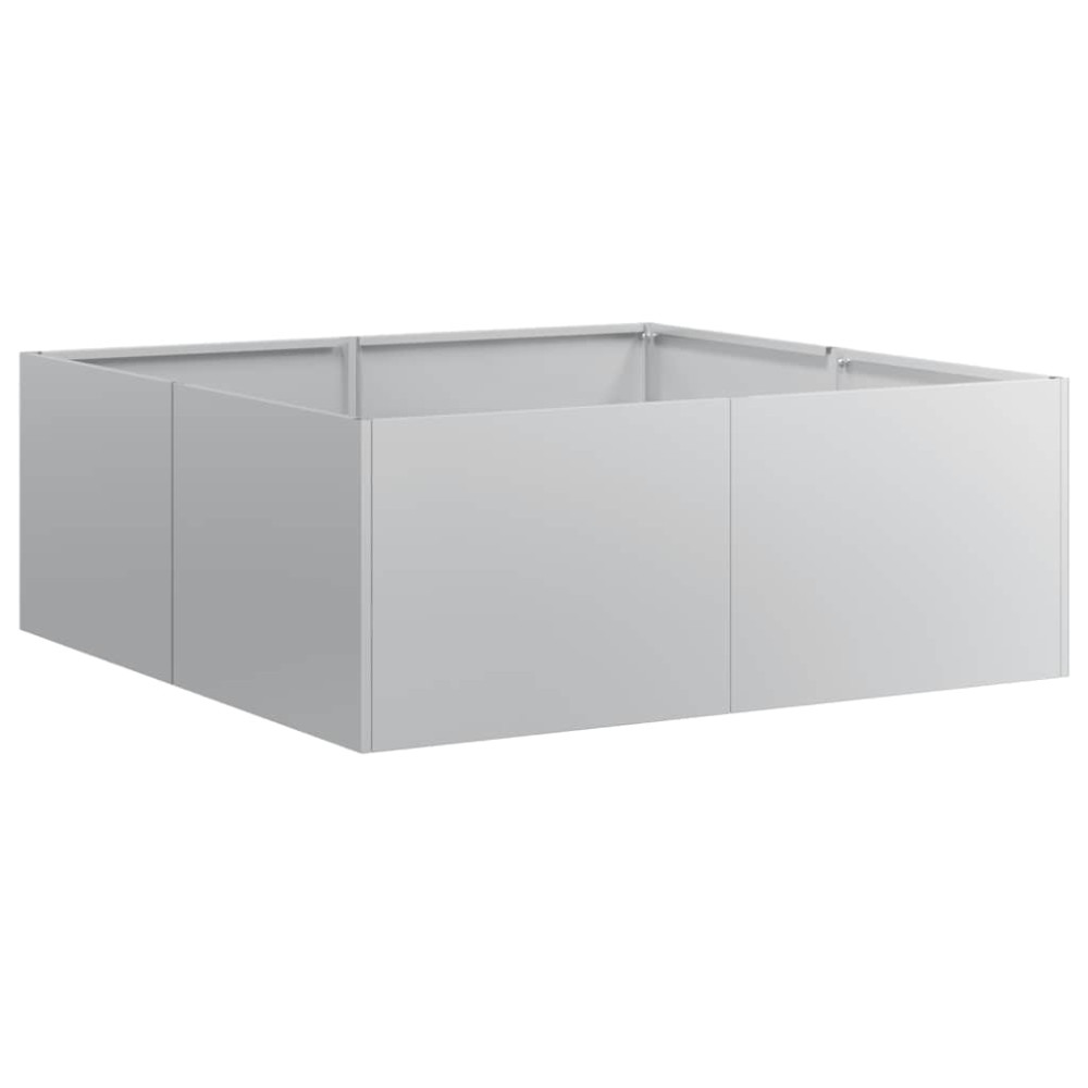 Produktbild för Planteringskärl 80x80x30 cm galvaniserat stål