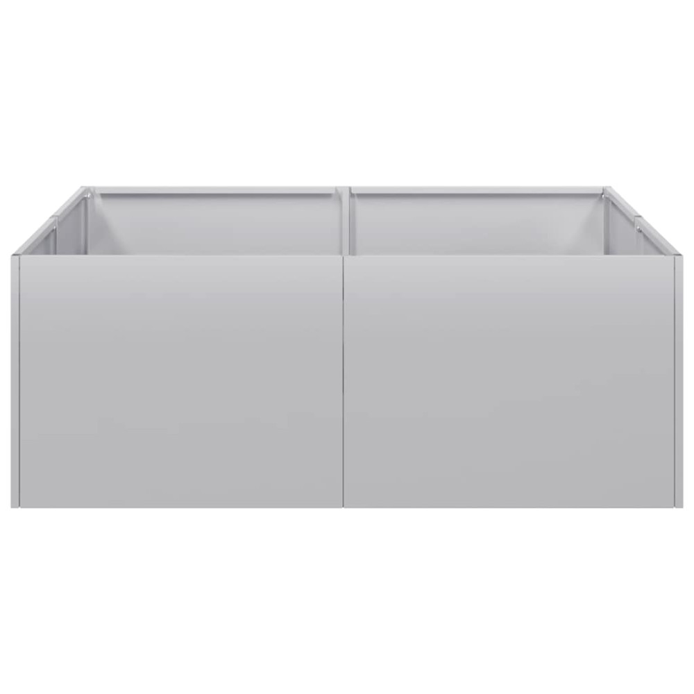 Produktbild för Planteringskärl 80x80x30 cm galvaniserat stål