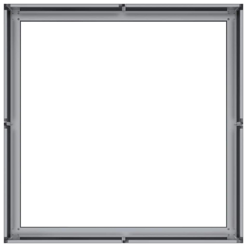 Produktbild för Planteringskärl 80x80x30 cm galvaniserat stål