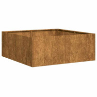 Produktbild för Planteringskärl rostig 80x80x30 cm väderbeständigt stål