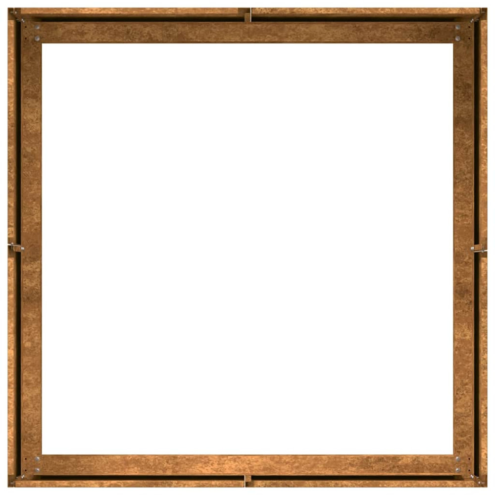 Produktbild för Planteringskärl rostig 80x80x30 cm väderbeständigt stål