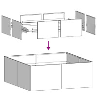 Produktbild för Planteringskärl rostig 80x80x30 cm väderbeständigt stål
