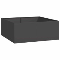 Produktbild för Planteringskärl svart 100x100x40 cm stål