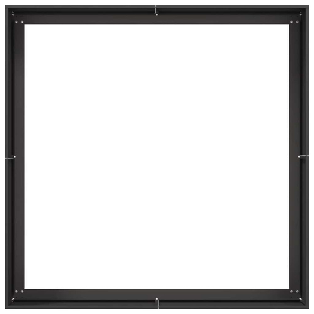 Produktbild för Planteringskärl svart 100x100x40 cm stål