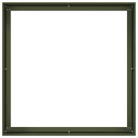 Produktbild för Planteringskärl olivgrön 100x100x40 cm stål