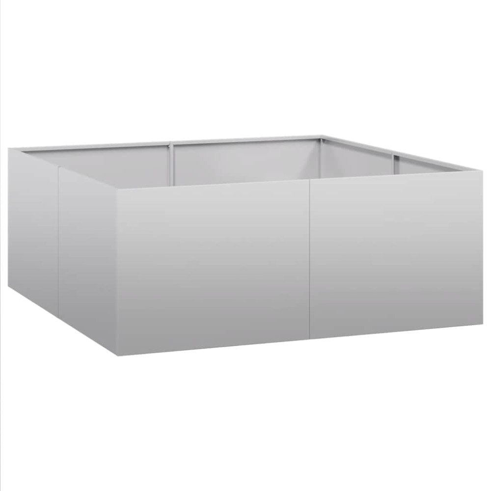 Produktbild för Planteringskärl 100x100x40 cm galvaniserat stål