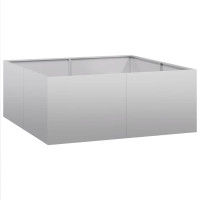Produktbild för Planteringskärl 100x100x40 cm galvaniserat stål