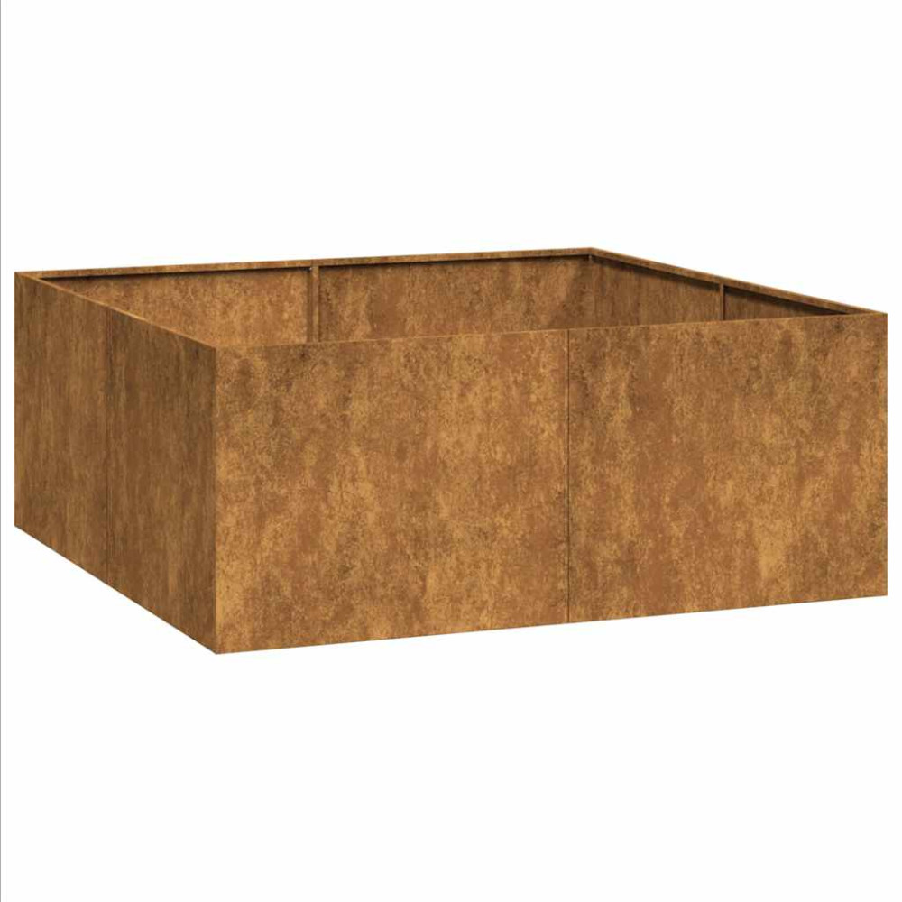 Produktbild för Planteringskärl rostig 100x100x40 cm väderbeständigt stål