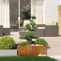 Produktbild för Planteringskärl rostig 100x100x40 cm väderbeständigt stål