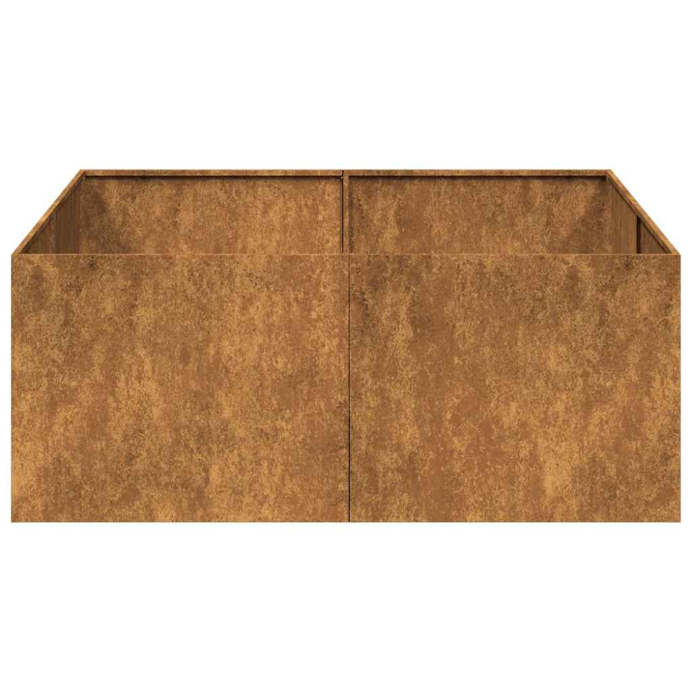Produktbild för Planteringskärl rostig 100x100x40 cm väderbeständigt stål
