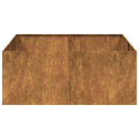 Produktbild för Planteringskärl rostig 100x100x40 cm väderbeständigt stål