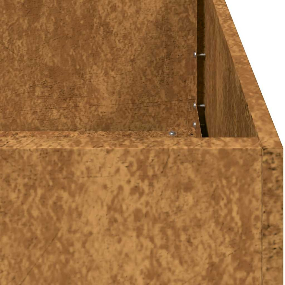 Produktbild för Planteringskärl rostig 100x100x40 cm väderbeständigt stål