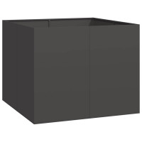 Produktbild för Planteringskärl svart 100x100x80 cm stål