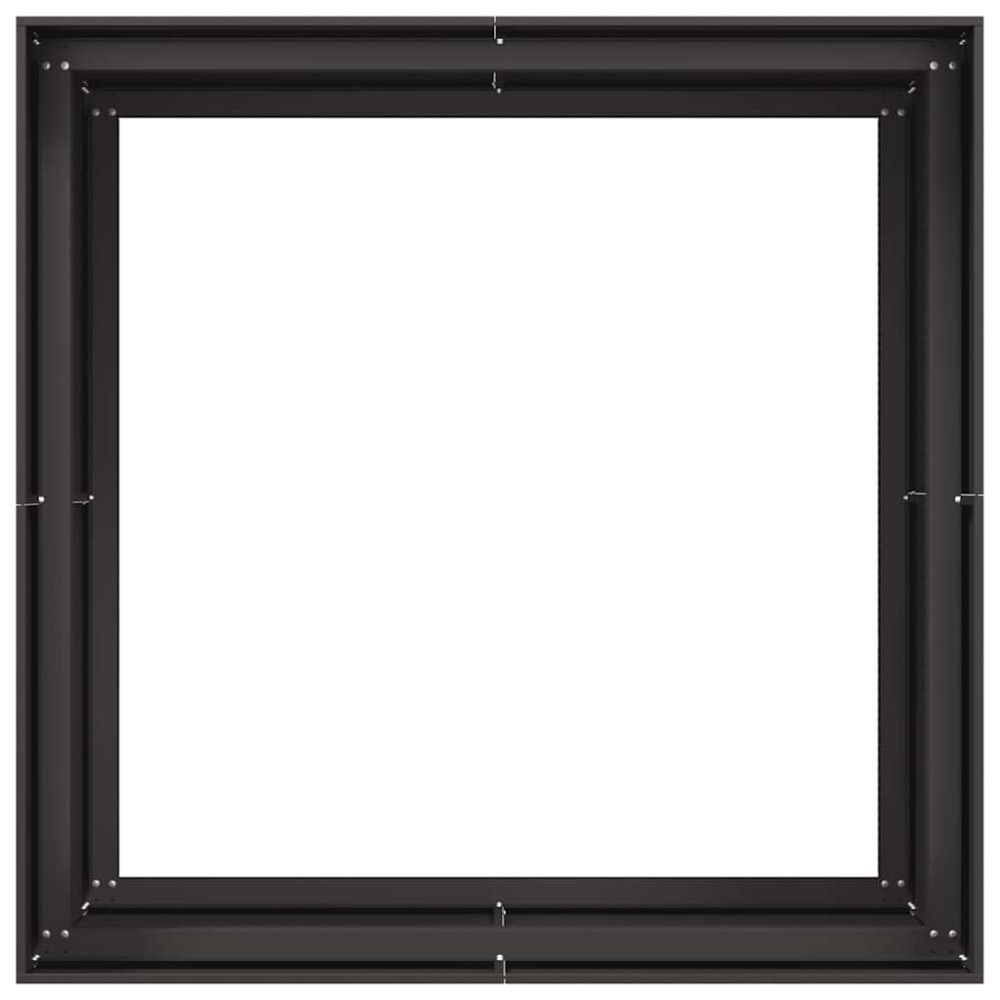 Produktbild för Planteringskärl svart 100x100x80 cm stål