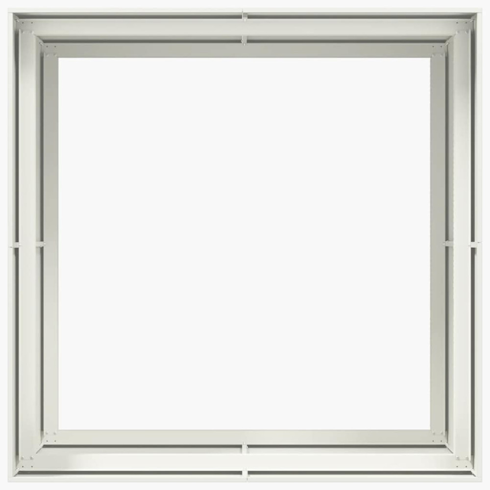 Produktbild för Planteringskärl vit 100x100x80 cm stål
