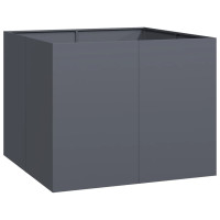 Produktbild för Planteringskärl antracit 100x100x80 cm stål