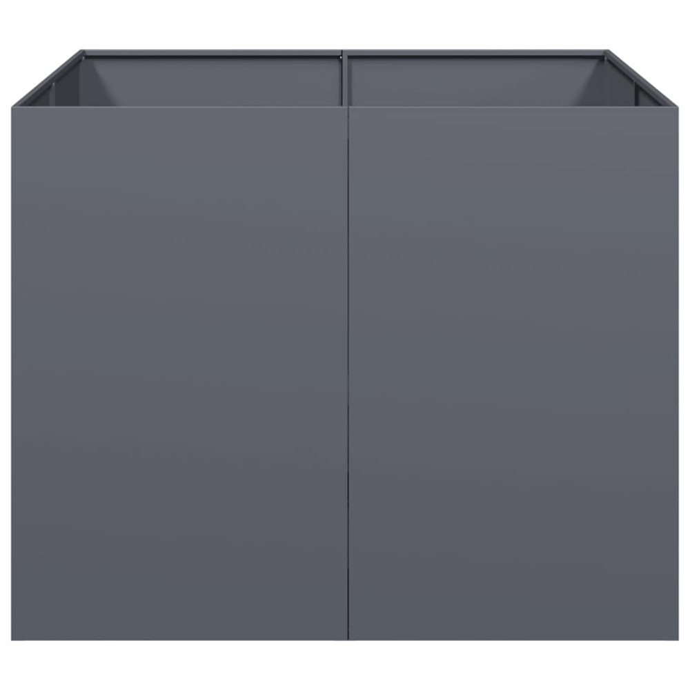 Produktbild för Planteringskärl antracit 100x100x80 cm stål