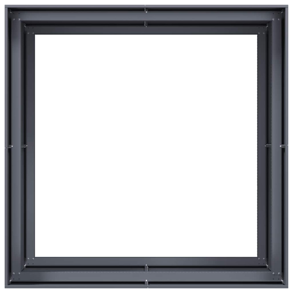 Produktbild för Planteringskärl antracit 100x100x80 cm stål