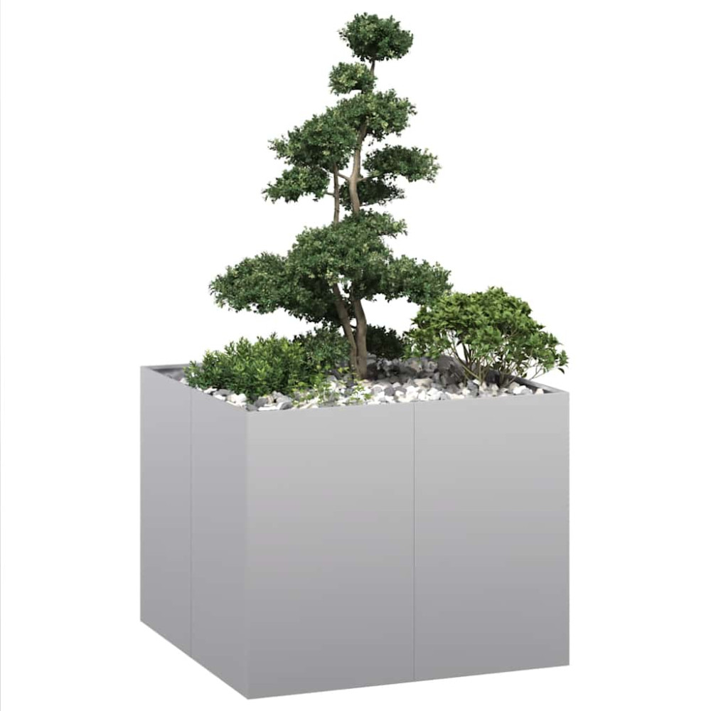 Produktbild för Planteringskärl 100x100x80 cm galvaniserat stål