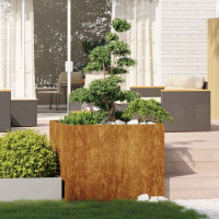 Produktbild för Planteringskärl rostig 100x100x80 cm väderbeständigt stål