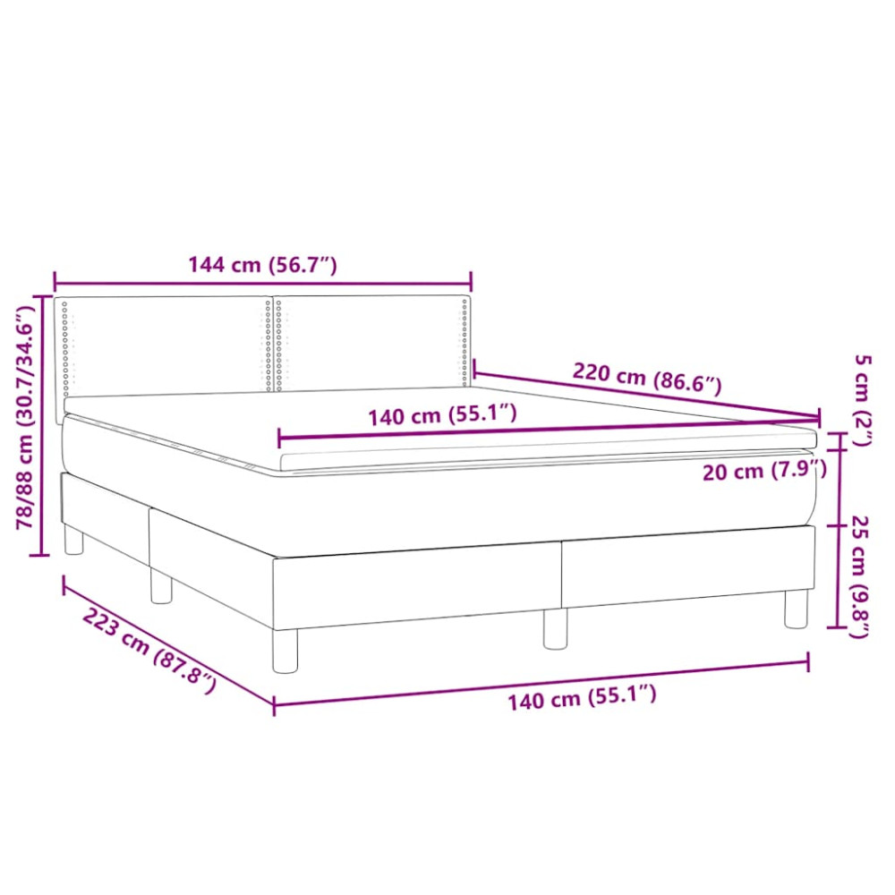 Produktbild för Ramsäng med madrass svart 160x210 cm sammet