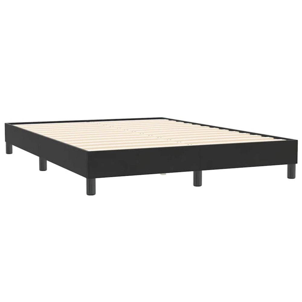Produktbild för Ramsäng med madrass svart 160x210 cm sammet