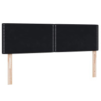 Produktbild för Ramsäng med madrass svart 160x210 cm sammet