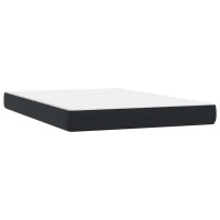 Produktbild för Ramsäng med madrass svart 160x210 cm sammet