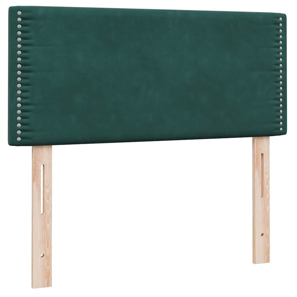 Produktbild för Ramsäng med madrass mörkgrön 80x220 cm sammet