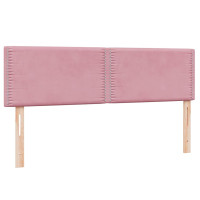 Produktbild för Ramsäng med madrass rosa 160x220 cm sammet