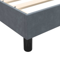 Produktbild för Ramsäng med madrass mörkgrå 80x210 cm sammet