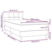 Produktbild för Ramsäng med madrass mörkgrön 80x220 cm sammet