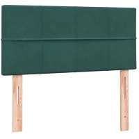 Produktbild för Ramsäng med madrass mörkgrön 80x220 cm sammet