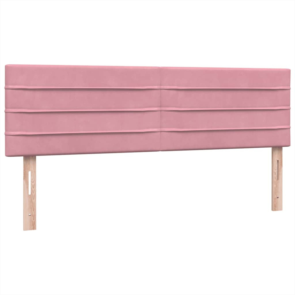 Produktbild för Ramsäng med madrass rosa 160x220 cm sammet