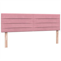 Produktbild för Ramsäng med madrass rosa 160x220 cm sammet