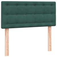 Produktbild för Ramsäng med madrass mörkgrön 80x220 cm sammet