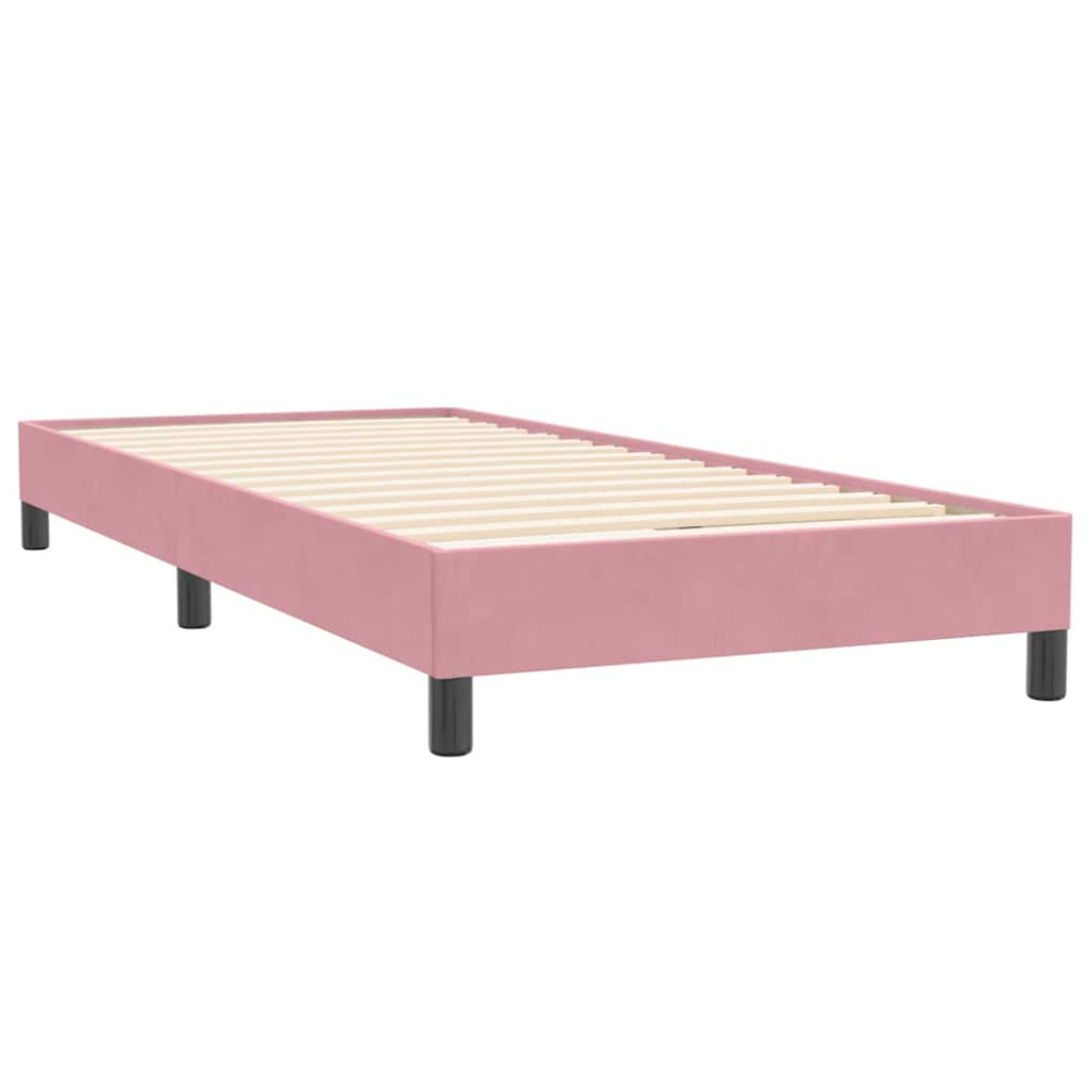 Produktbild för Ramsäng med madrass rosa 80x220 cm sammet
